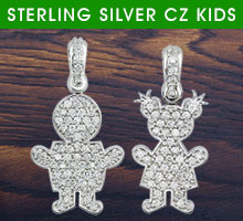 Sterling Silver CZ Kids