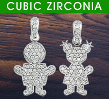 Sterling Silver Kids with Cubic Zirconia
