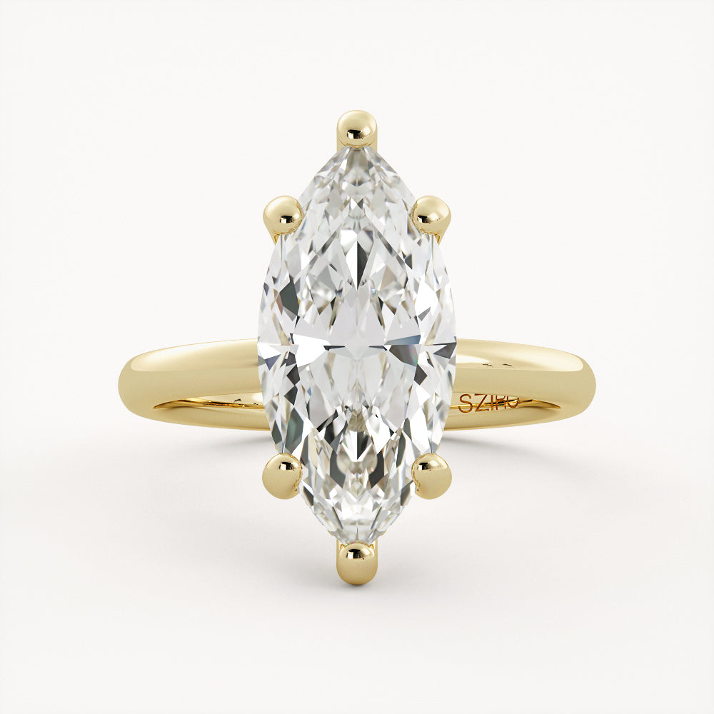 4.5CT Marquise Shape Lab Diamond Engagement Ring
