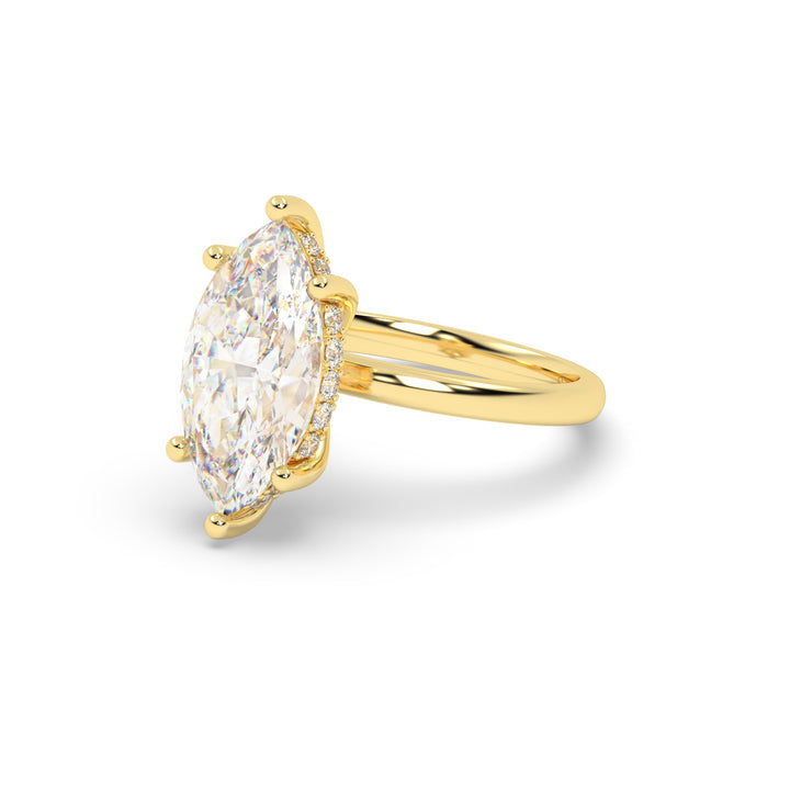 4.5CT Marquise Shape Lab Diamond Engagement Ring