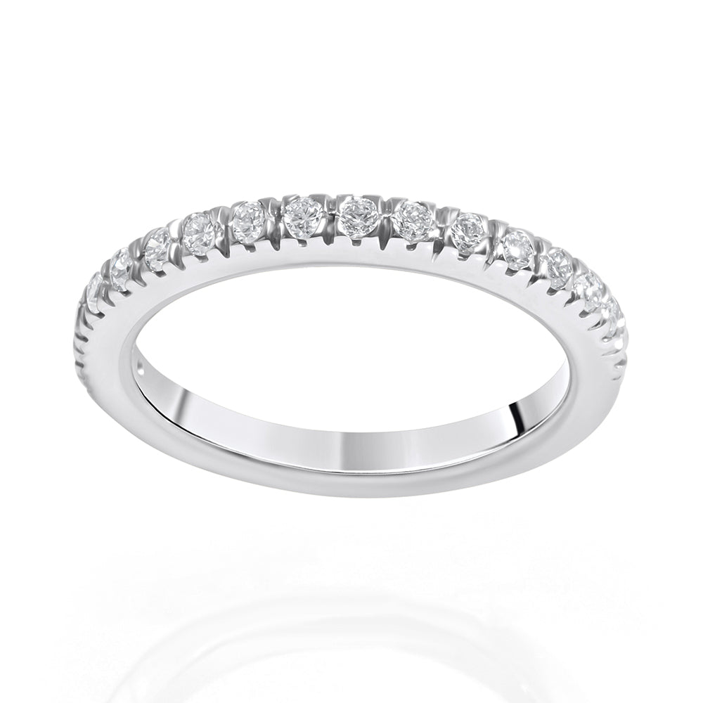 14k White Gold 0.35ct Tdw Diamond Wedding Band