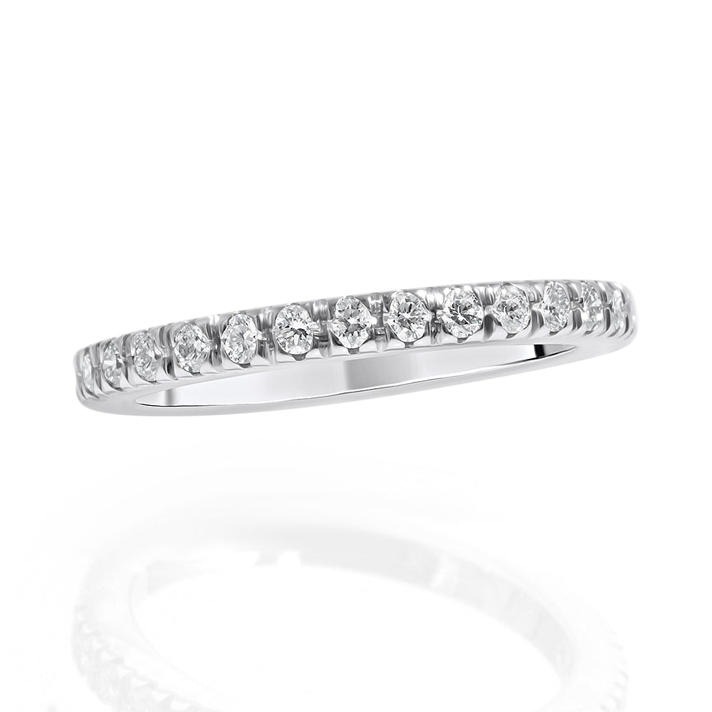 14k White Gold 0.35ct Tdw Diamond Wedding Band