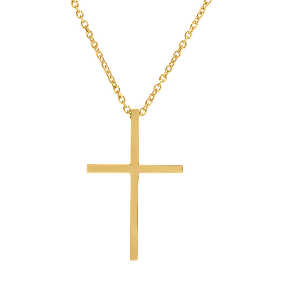 14k Yellow Gold & Diamond Cross Pendant / Charm