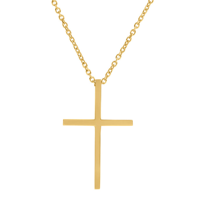 14k Yellow Gold & Diamond Cross Pendant / Charm
