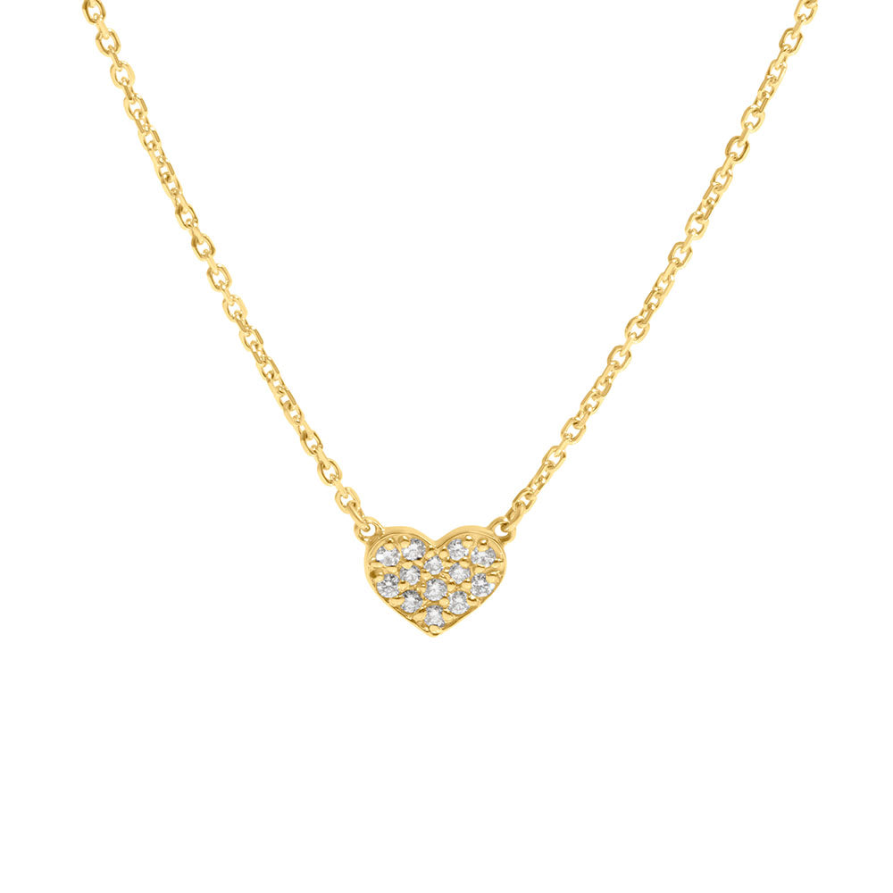 Heart Necklace, 14K Yellow Gold