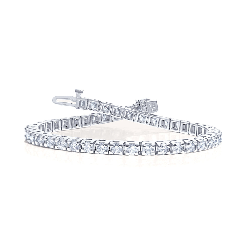 14K White Gold Diamond Tennis Bracelet
