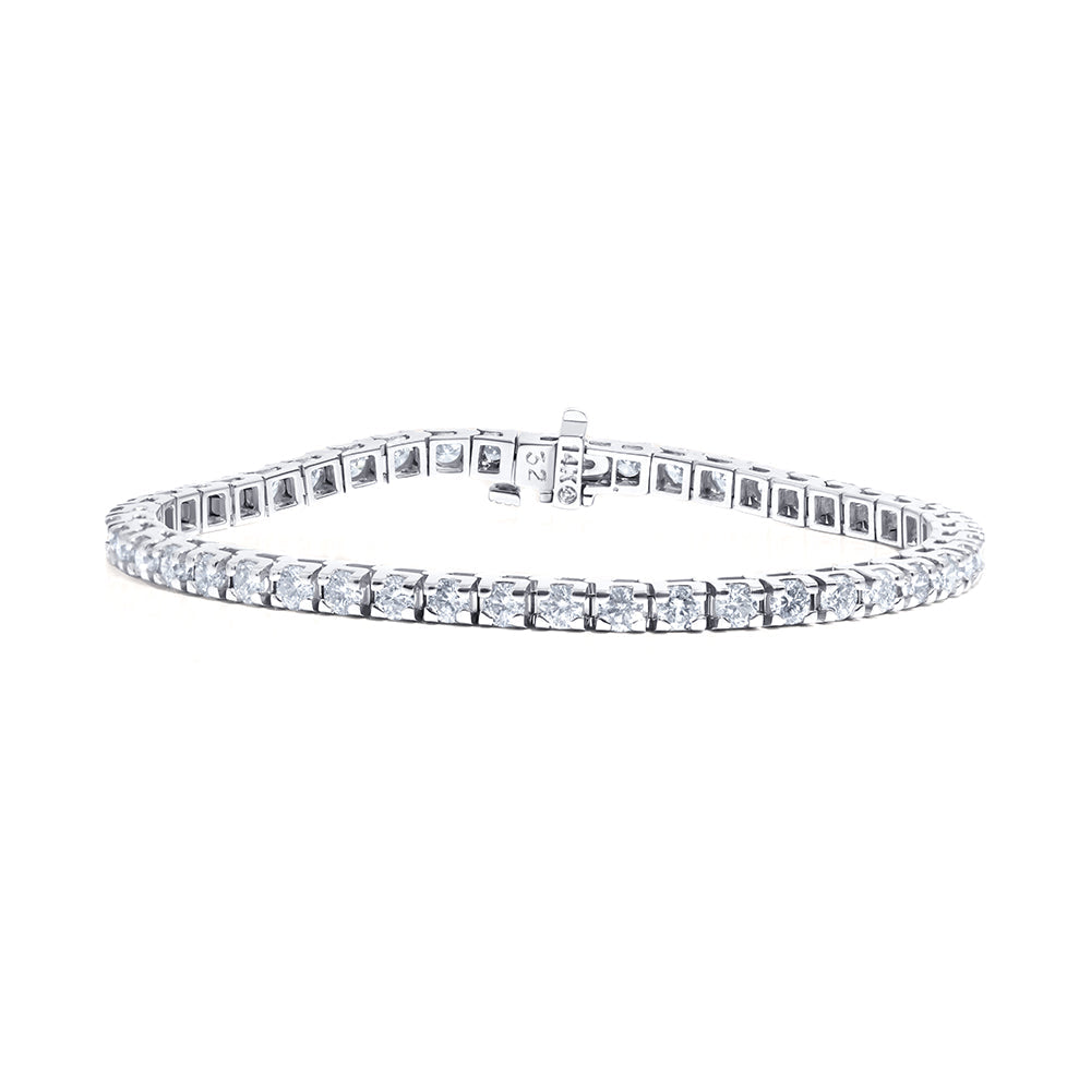 14K White Gold Diamond Tennis Bracelet