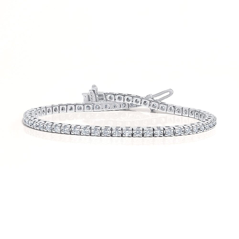 14K White Gold Diamond Tennis Bracelet