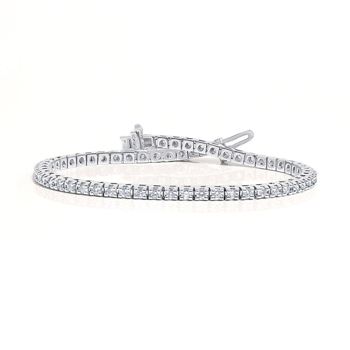14K White Gold Diamond Tennis Bracelet