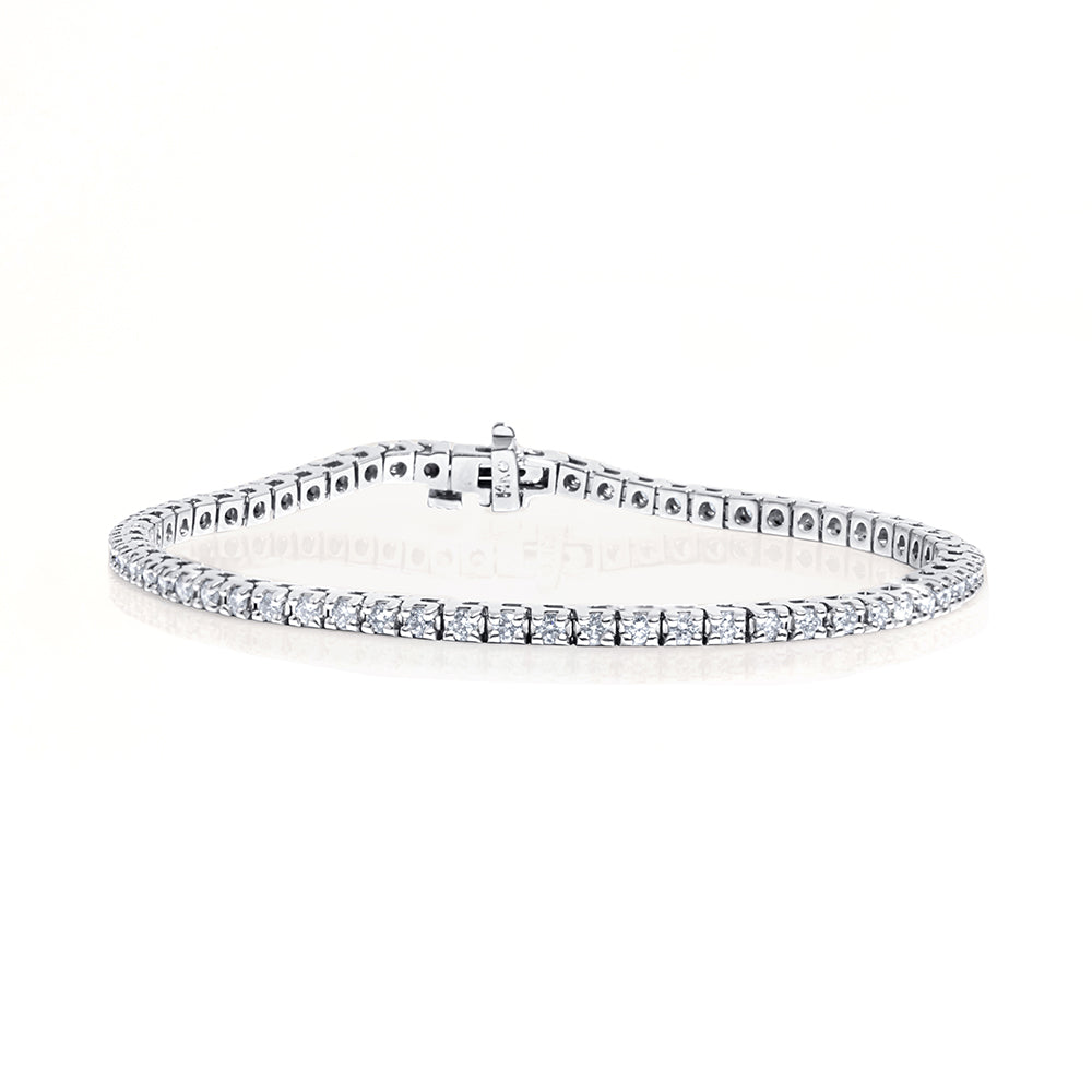 14K White Gold Diamond Tennis Bracelet