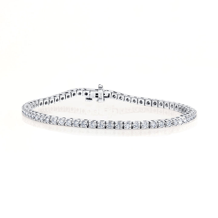 14K White Gold Diamond Tennis Bracelet