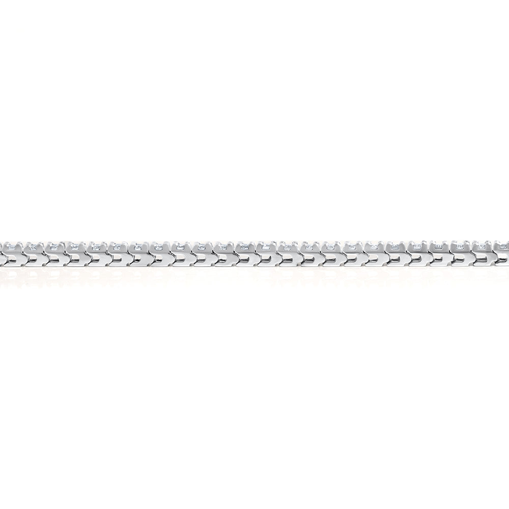 14K White Gold Diamond Tennis Bracelet