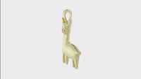 18mm Peru Llama Charm in 14k White Gold
