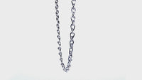 Mens Hardware Link Chain, 24 Inch in Sterling Silver