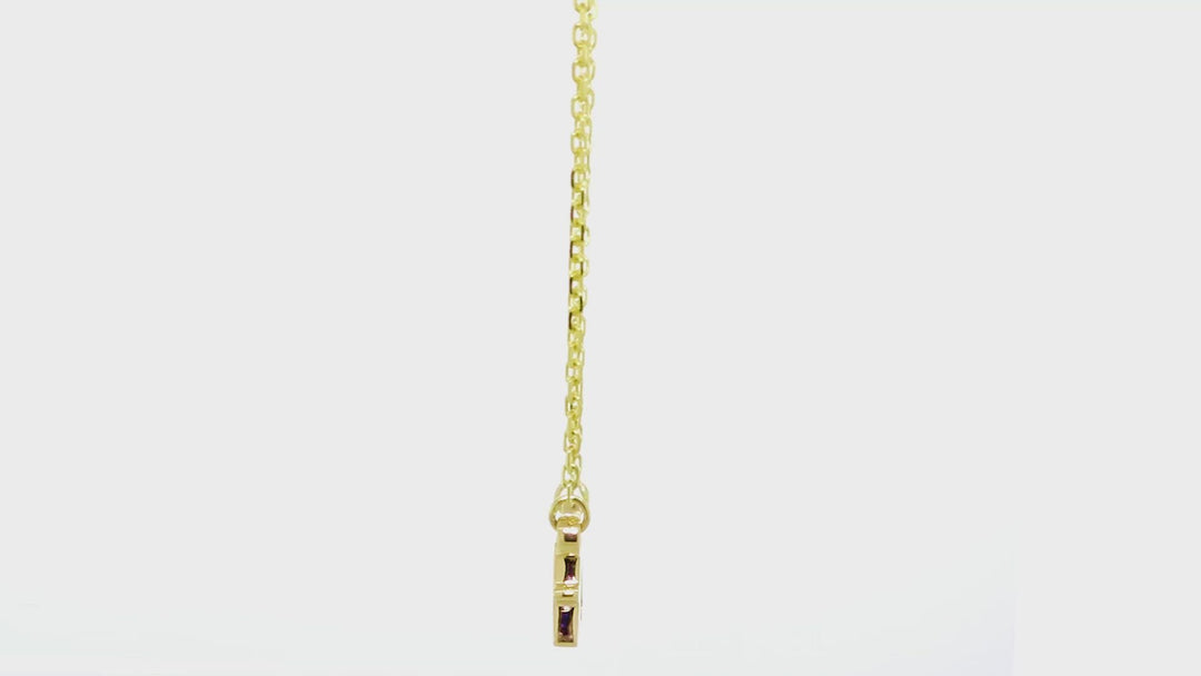 Bitch Nameplate Necklace in SZIRO Print, 14k Yellow Gold