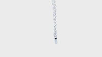 9mm Wide Diamond Heart Filled Pendant and Chain Necklace, 0.12CT, 16 Inches Total in 14K White Gold