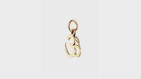 Small Classic Yoga Ohm, Om, Aum Charm in 14k Pink Gold