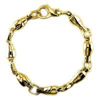 8.5mm Size Fishing Swivel Bracelet in 14k Yellow Gold, 8.5 Inches
