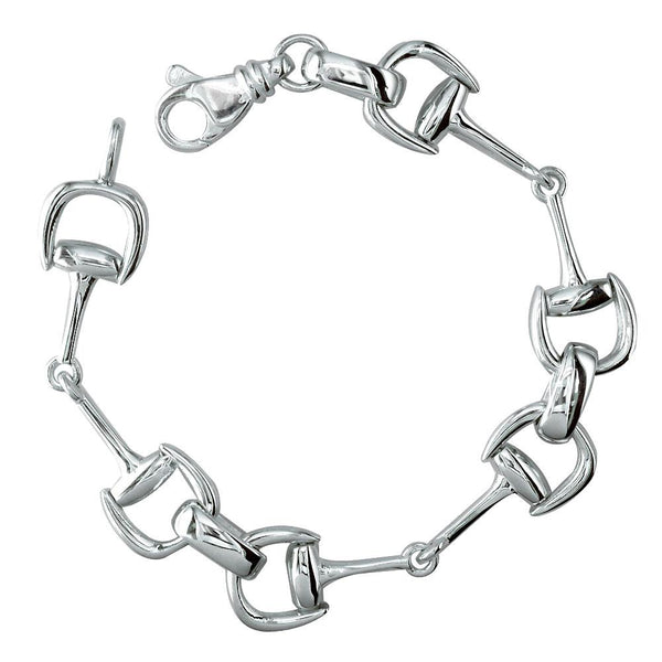 Horsebit Links Bracelet in 14k White Gold