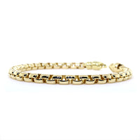 5mm Rounded Box Link Bracelet, 8.5 Inches in 14K Yellow Gold