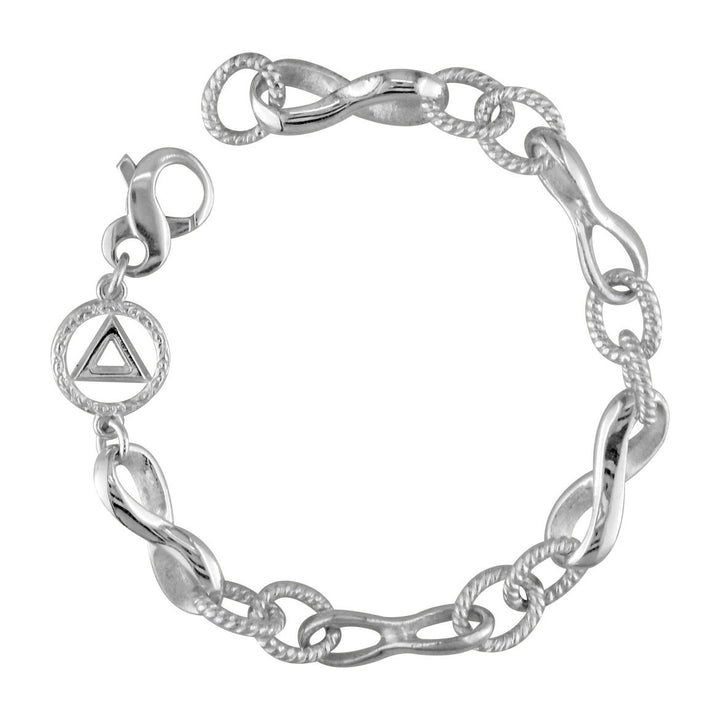 AA Infinity Link Bracelet in 14k White Gold