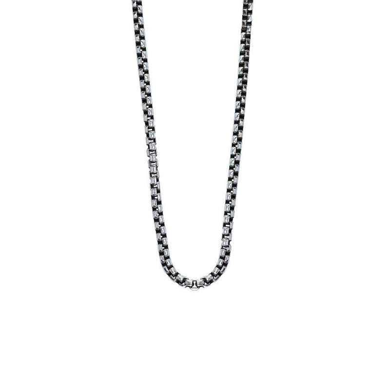 Sterling Silver Box Chain, 3.25mm Wide Approx., Available in 20, 22, and 24 Inches Long