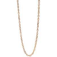 3mm Solid Cable Link Chain, 20 Inches in 18K Pink, Rose Gold