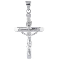 52mm INRI Jesus Crucifix Cross Charm in Sterling Silver
