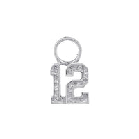 7mm Any Jersey Number Earring Charm  in Sterling Silver