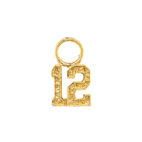 7mm Any Jersey Number Earring Charm  in 14k Yellow Gold