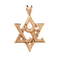 19 mm Love  Jewish Star of David Charm in Sterling Silver