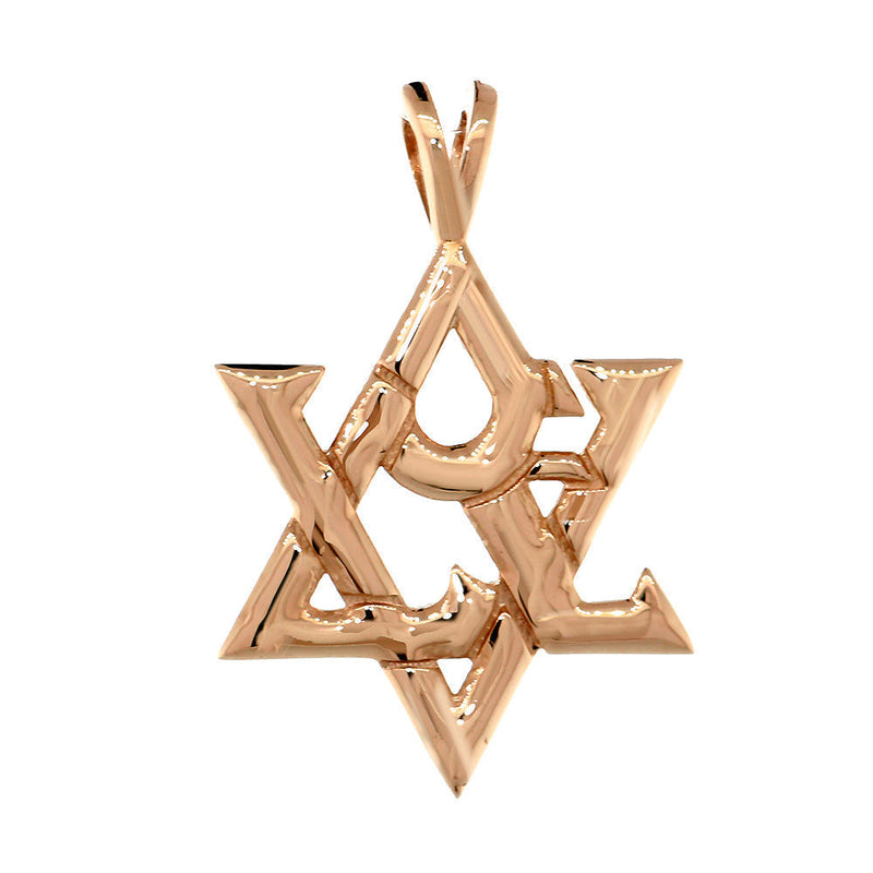 19 mm Love  Jewish Star of David Charm in Sterling Silver