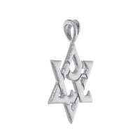19 mm Love  Jewish Star of David Charm in Sterling Silver