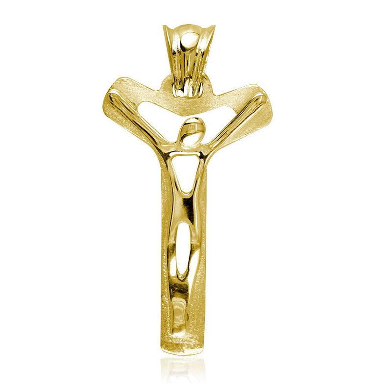 Crucifix Charm, 35mm in 14K Yellow Gold