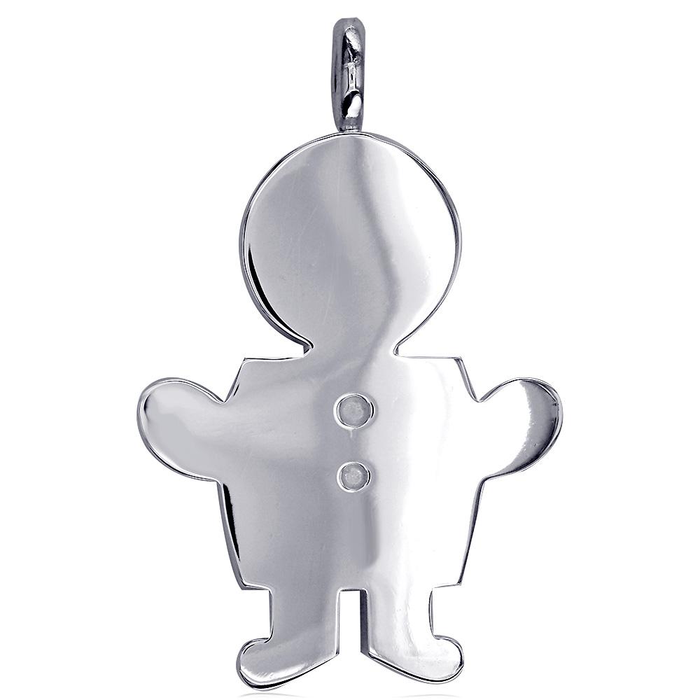 Couture Classic Kids Sziro Boy Charm for Mom, Grandma in Sterling Silver