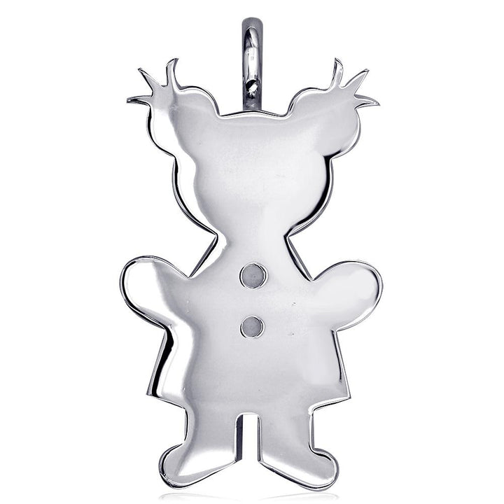 Couture Classic Kids Sziro Girl Charm for Mom, Grandma in Sterling Silver