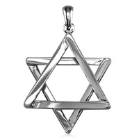 Medium Jewish Star of David Sticks Charm in Sterling Silver