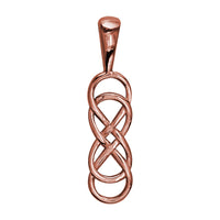 Small Double Infinity Symbol Charm, Best Friends,Sisters,Forever Charm in 14k Pink, Rose Gold