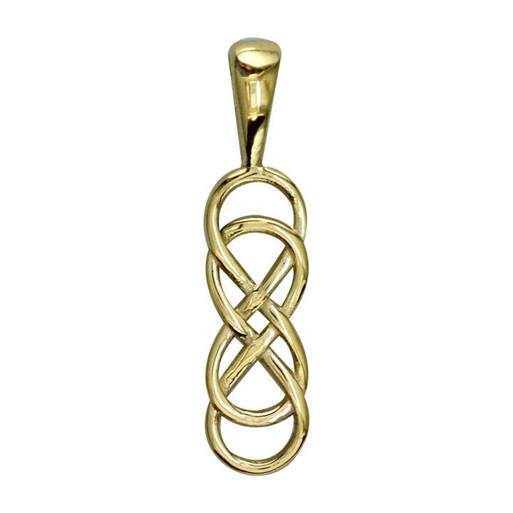 Small Double Infinity Symbol Charm, Best Friends,Sisters,Forever Charm in 14k Yellow Gold