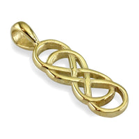 Small Double Infinity Symbol Charm, Best Friends,Sisters,Forever Charm in 14k Yellow Gold