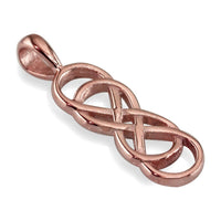 Medium Double Infinity Symbol, Best Friends, Forever Charm in 14k Pink Gold