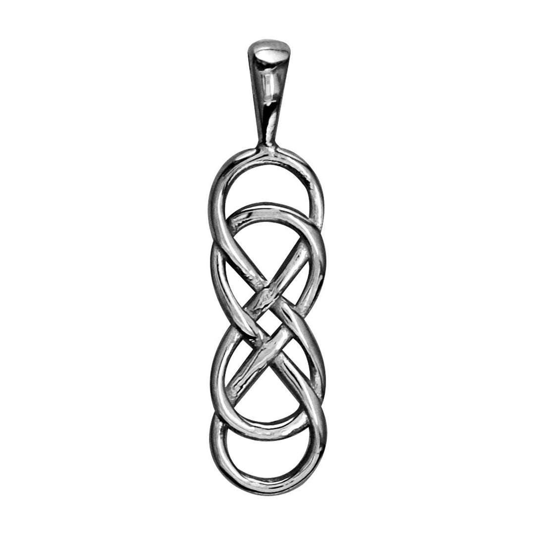 Medium Double Infinity Symbol Charm, Best Friends,Sisters,Forever Charm in 14k White Gold
