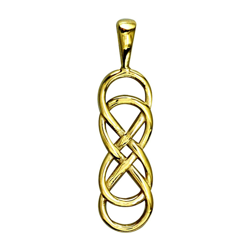 Medium Double Infinity Symbol Charm, Best Friends,Sisters,Forever Charm in 14k Yellow Gold