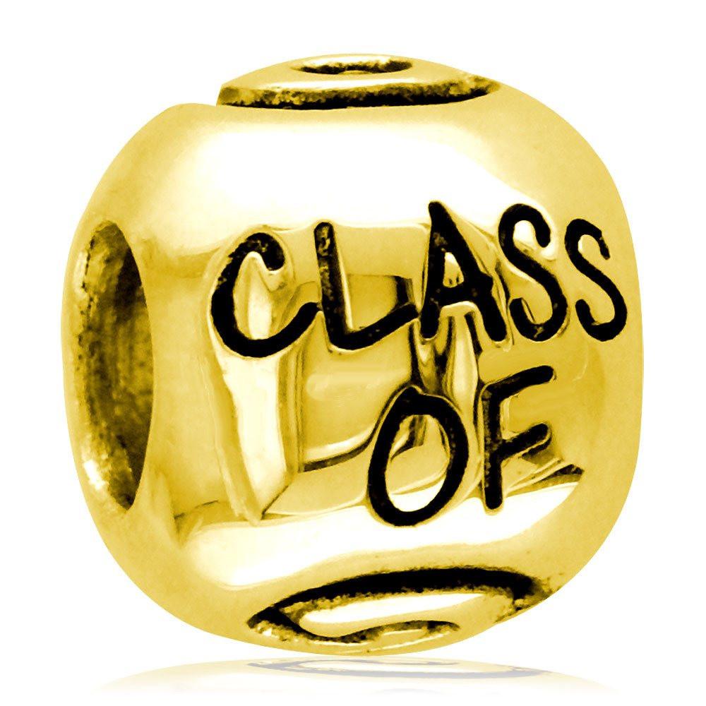 Graduation Class of 2016 Charm Bracelet Bead in 14k Yellow Gold