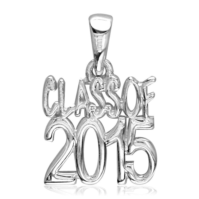 Small Class Of 2015 Graduation Charm in Sterling Silver