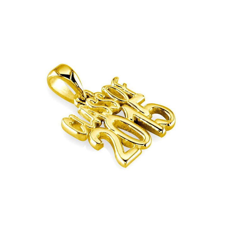 Small Class Of 2015 Graduation Charm in 14k Yellow Gold