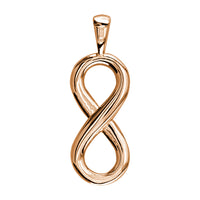 Medium Flowing Infinity Charm, 30mm in 14k Pink, Rose Gold