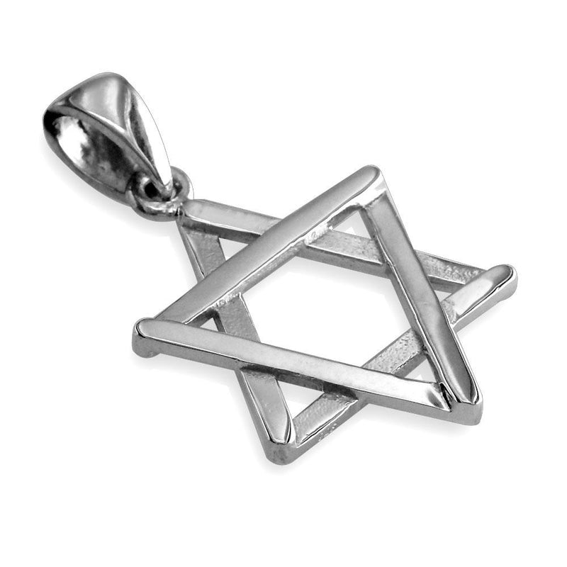 Small Jewish Star of David Sticks Charm in Sterling Silver
