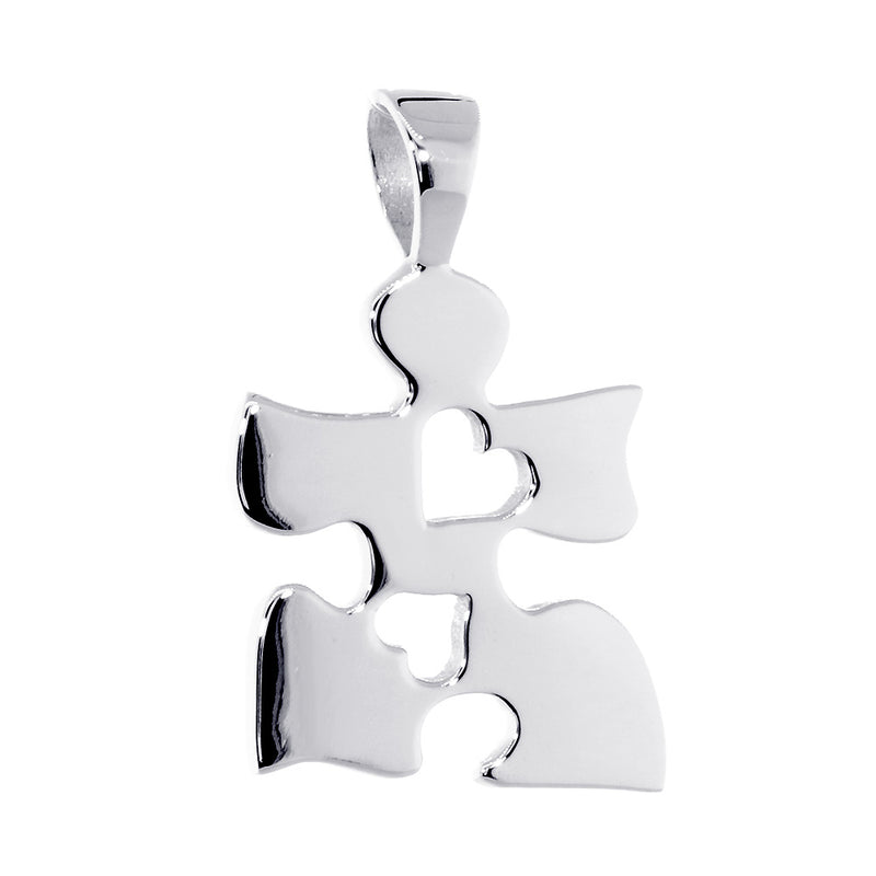 925 Sterling Silver Enameled Autism Puzzle Piece Pendant Charm Necklace  Awarenes Fine Jewelry For Women Gifts For Her - Walmart.com