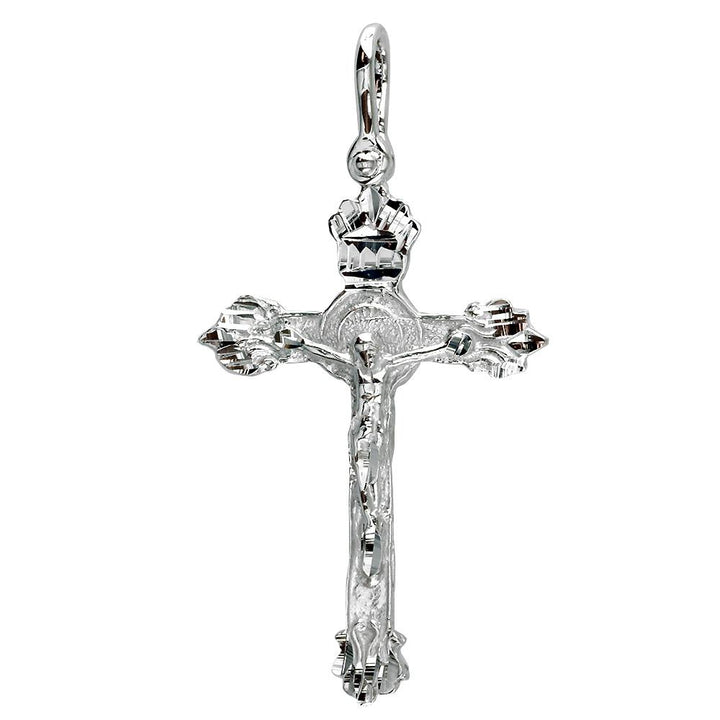 Extra Large Crucifix Cross Charm, 44mm in Sterling Silver